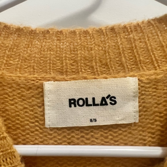 Rollas fluffy gigi knit sweater in gold - Picture 6 of 6